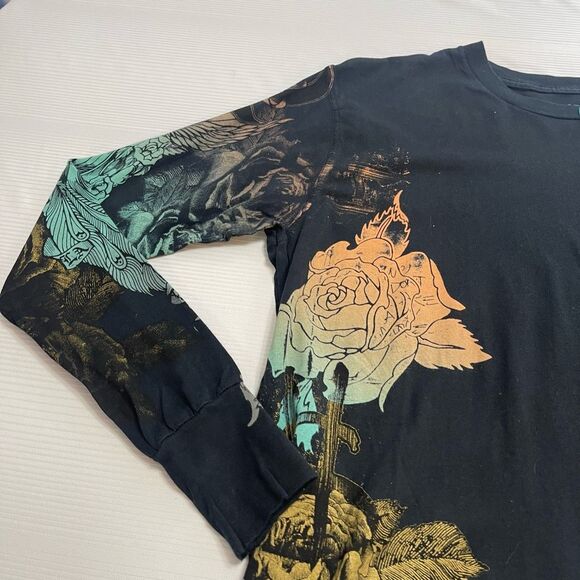 NWT True Love False Idols Black Long Sleeve Shirt Size Large New - Picture 4 of 13